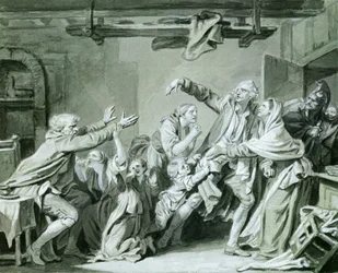 Ein Vater verflucht seinen undankbaren Sohn, 1777